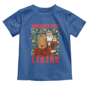 Santa Christmas Movie Funny Toddler T Shirt Naughty List Legend TS14 Royal Blue Print Your Wear