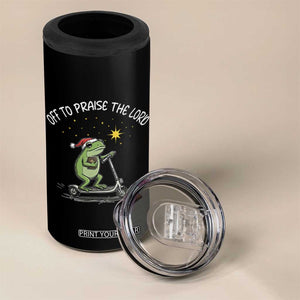 Funny Frog Christian 4 in 1 Can Cooler Tumbler Off To Praise The Lord TS14 Print Your Wear