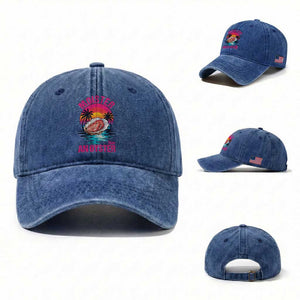 Moister Than An Oyster Washed Cotton Baseball Cap Funny Inappropriate Adult Humor Women TS14 Washed Cap Universal Fit Royal Blue Print Your Wear