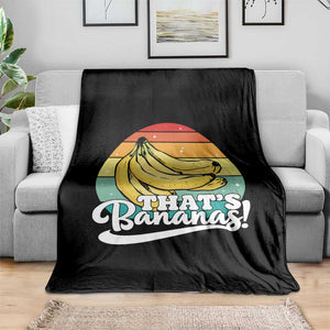 That's Bananas Throw Blanket Funny Banana Lover Saying TS14 Print Your Wear