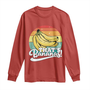 That's Bananas Long Sleeve Shirt Funny Banana Lover Saying TS14 Red Print Your Wear