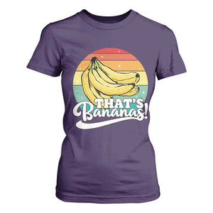 That's Bananas T Shirt For Women Funny Banana Lover Saying TS14 Purple Print Your Wear