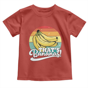 That's Bananas Toddler T Shirt Funny Banana Lover Saying TS14 Red Print Your Wear