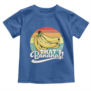 That's Bananas Toddler T Shirt Funny Banana Lover Saying TS14 Royal Blue Print Your Wear