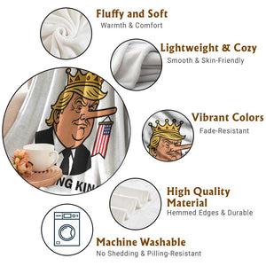The Lying King Trump Throw Blanket Funny Political Satire TS14 Print Your Wear