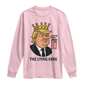The Lying King Trump Long Sleeve Shirt Funny Political Satire TS14 Light Pink Print Your Wear