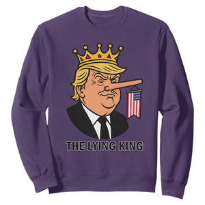 The Lying King Trump Sweatshirt Funny Political Satire TS14 Purple Print Your Wear