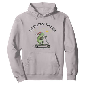 Off To Praise The Lord Hoodie Funny Frog Christian TS14 Ice Gray Print Your Wear