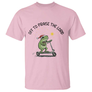 Off To Praise The Lord T Shirt Funny Frog Christian TS14 Light Pink Print Your Wear