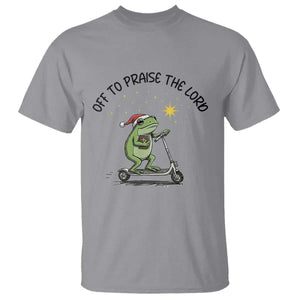 Off To Praise The Lord T Shirt Funny Frog Christian TS14 Sport Gray Print Your Wear