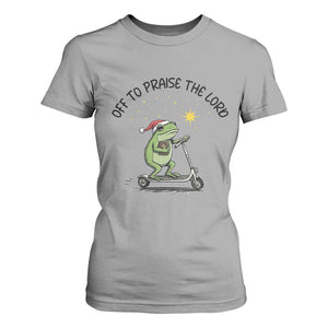 Off To Praise The Lord T Shirt For Women Funny Frog Christian TS14 Sport Gray Print Your Wear