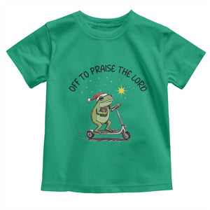 Off To Praise The Lord Toddler T Shirt Funny Frog Christian TS14 Irish Green Print Your Wear