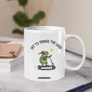 Off To Praise The Lord Coffee Mug Funny Frog Christian TS14 Print Your Wear