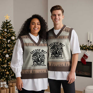 Freedom Resist Protest Civil Rights V-Neck Knit Sweater Vest Excuse Me Did Someone Order Freedom TS14 Mocha Mousse Print Your Wear
