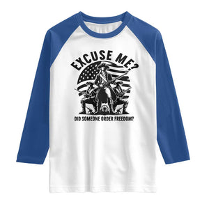 Freedom Resist Protest Civil Rights Raglan Shirt Excuse Me Did Someone Order Freedom TS14 White Royal Print Your Wear