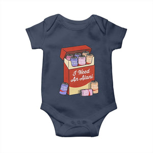 I Need An Alani Baby Onesie Funny Drinking Trendy Summer Vacation TS14 Navy Print Your Wear