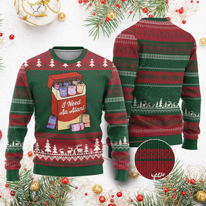 I Need An Alani Ugly Christmas Sweater Funny Drinking Trendy Summer Vacation TS14 Red Green Print Your Wear