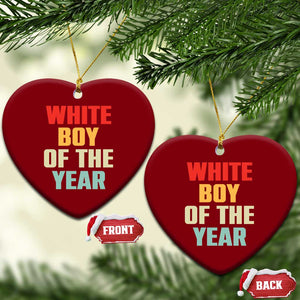 White Boy Of The Year Ceramic Ornament Funny Statement TS14 Print Your Wear