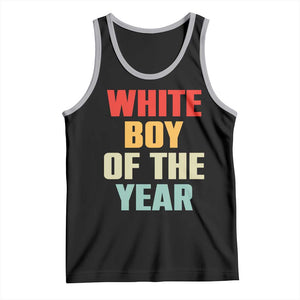 White Boy Of The Year Tank Top Funny Statement TS14 Black Athletic Heather Print Your Wear