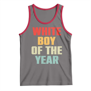 White Boy Of The Year Tank Top Funny Statement TS14 Deep Heather Red Print Your Wear