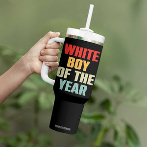 White Boy Of The Year Tumbler With Handle Funny Statement TS14 Print Your Wear