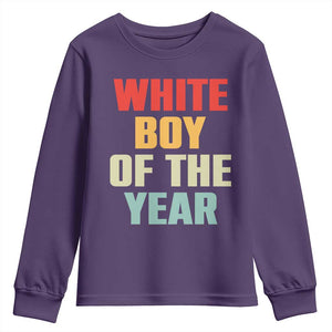 White Boy Of The Year Youth Sweatshirt Funny Statement TS14 Purple Print Your Wear