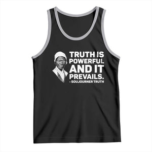 Sojourner Truth Quote Tank Top Truth is Powerful and It Prevails TS14 Black Athletic Heather Print Your Wear