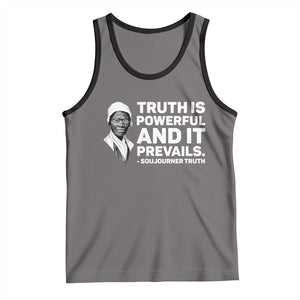 Sojourner Truth Quote Tank Top Truth is Powerful and It Prevails TS14 Deep Heather Black Print Your Wear