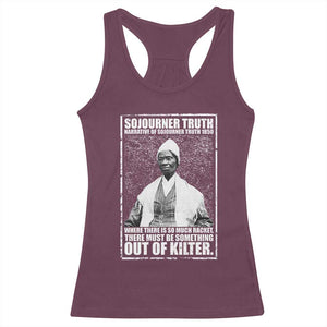 Sojourner Truth Quote Racerback Tank Top Black History Month TS14 Maroon Print Your Wear