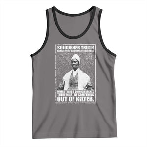 Sojourner Truth Quote Tank Top Black History Month TS14 Deep Heather Black Print Your Wear