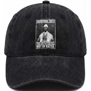 Sojourner Truth Quote Washed Cotton Baseball Cap Black History Month TS14 Washed Cap Universal Fit Black Print Your Wear