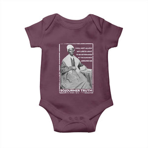 Sojourner Truth Quote Baby Onesie Black History Month Strong Woman TS14 Maroon Print Your Wear