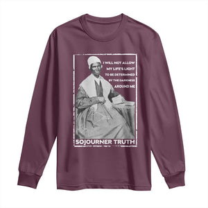 Sojourner Truth Quote Long Sleeve Shirt Black History Month Strong Woman TS14 Maroon Print Your Wear