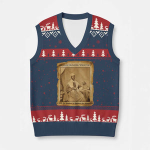 Sojourner Truth V-Neck Knit Sweater Vest Black Women Quote TS14 Navy Red Print Your Wear