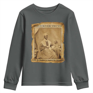 Sojourner Truth Youth Sweatshirt Black Women Quote TS14 Dark Heather Print Your Wear