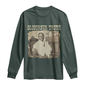 Sojourner Truth Long Sleeve Shirt African American Historical Hero TS14 Dark Forest Green Print Your Wear