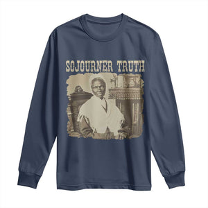 Sojourner Truth Long Sleeve Shirt African American Historical Hero TS14 Navy Print Your Wear