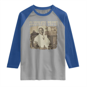 Sojourner Truth Raglan Shirt African American Historical Hero TS14 Sport Gray Royal Print Your Wear