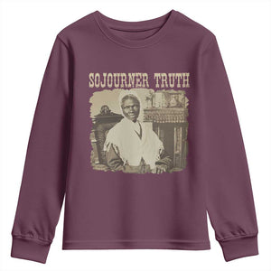 Sojourner Truth Youth Sweatshirt African American Historical Hero TS14 Maroon Print Your Wear