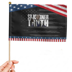 Sojourner Truth Quote Patriotic Handheld Flag African American Historical Hero TS14 Distressed 8.2" × 5.5" Black Blue Print Your Wear