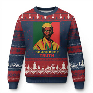 Sojourner Truth Ugly Christmas Sweater Black History Month TS14 Navy Red Print Your Wear
