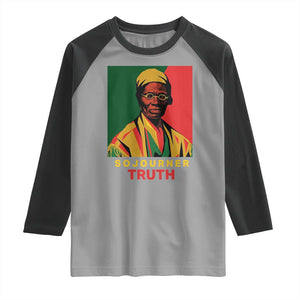 Sojourner Truth Raglan Shirt Black History Month TS14 Sport Gray Black Print Your Wear