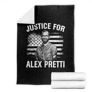 Justices for Alex Pretti Throw Blanket Resist Abolish ICE Protest TS14 Black Print Your Wear
