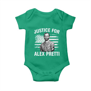 Justices for Alex Pretti Baby Onesie Resist Abolish ICE Protest TS14 Irish Green Print Your Wear