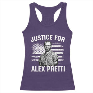 Justices for Alex Pretti Racerback Tank Top Resist Abolish ICE Protest TS14 Purple Print Your Wear