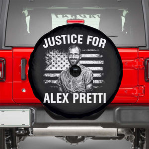 Justices for Alex Pretti Spare Tire Cover Resist Abolish ICE Protest TS14 Black Print Your Wear
