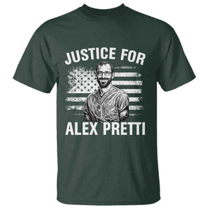 Justices for Alex Pretti T Shirt Resist Abolish ICE Protest TS14 Dark Forest Green Print Your Wear