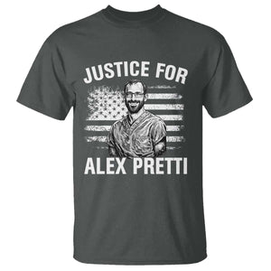Justices for Alex Pretti T Shirt Resist Abolish ICE Protest TS14 Dark Heather Print Your Wear