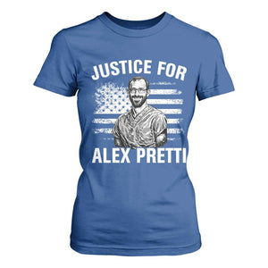 Justices for Alex Pretti T Shirt For Women Resist Abolish ICE Protest TS14 Royal Blue Print Your Wear