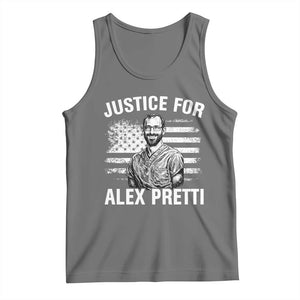 Justices for Alex Pretti Tank Top Resist Abolish ICE Protest TS14 Black Heather Print Your Wear